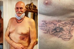 Covid, promessa mantenuta: 61enne di Bergamo si fa tatuare la Sicilia: “Qui mi hanno salvato la vita”