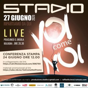 Covid, gli Stadio in concerto streaming da Bologna per il Cannizzaro di Catania e l’Umberto I di Siracusa: sabato 27 alle ore 20.30