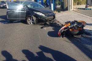 Belpasso, scontro sulla SP. 134 tra auto e moto: il centauro in elisoccorso al ‘Cannizzaro’