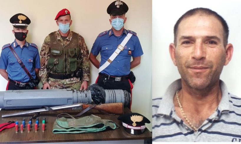Ramacca, in campagna nascondeva sottoterra fucile e munizioni: arrestato 42enne