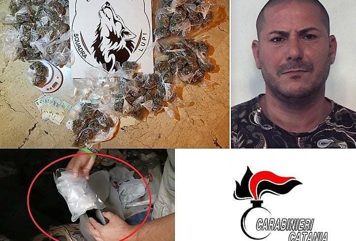 Catania, ‘coca’ e marijuana nascosta in un garage: in manette un sorvegliato speciale