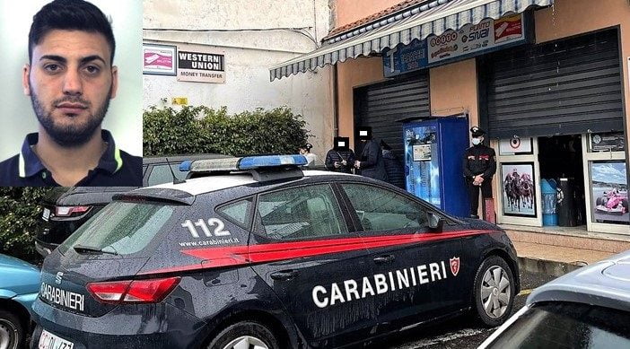 Riposto, arresto-lampo per il rapinatore del bar tabacchi di Macchia di Giarre: in manette 26enne
