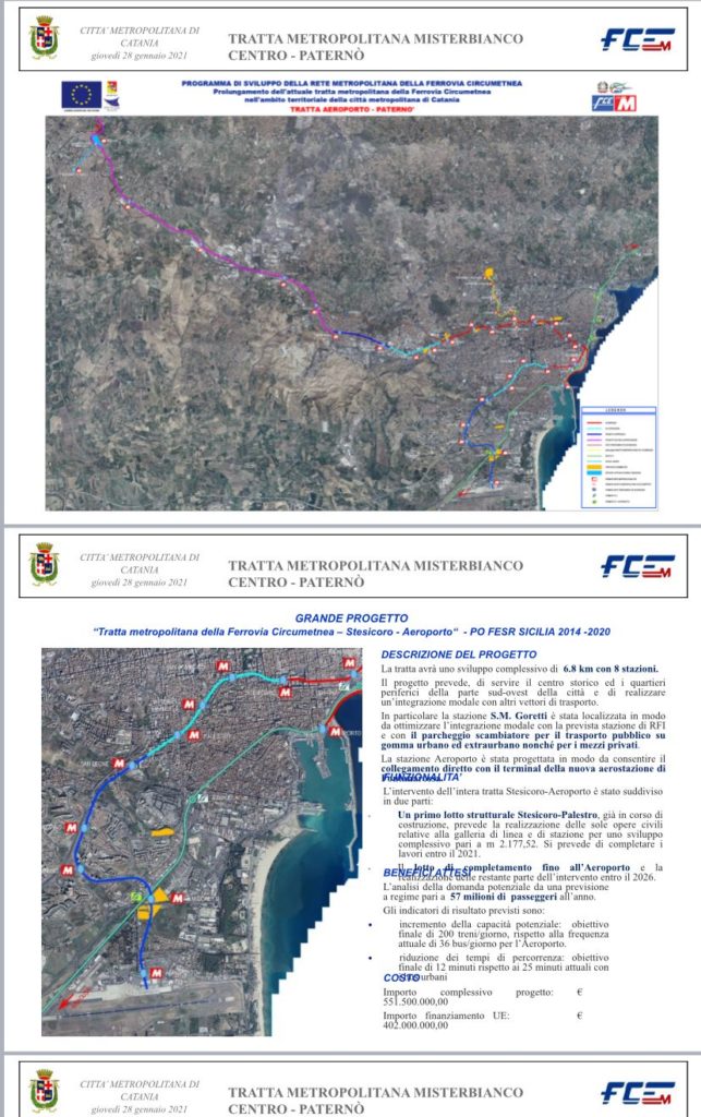 Catania, metropolitana Misterbianco-Paternò: Pogliese e Fce chiedono nuovo finanziamento