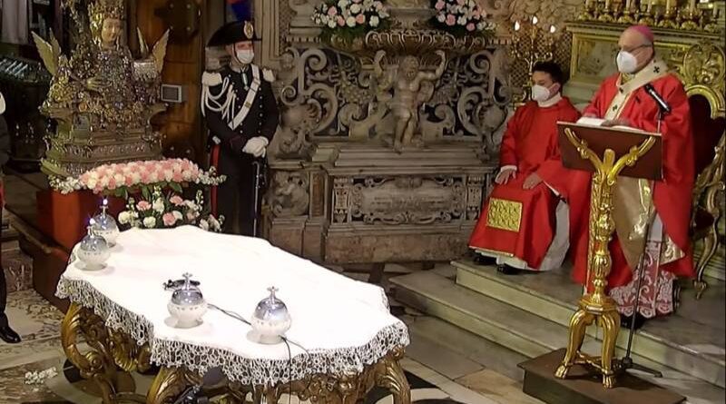 Catania, l’Arcivescovo Gristina a Sant’Agata: “Amata nostra liberaci dalla pandemia”