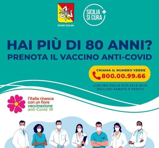 Vaccino, in Sicilia parte la prenotazione per gli ‘over 80’: piattaforma online e Numero Verde