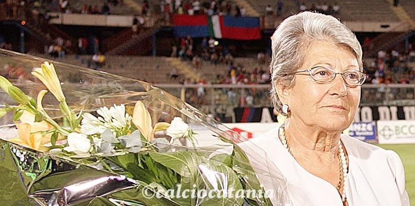 Calcio Catania chiede minuto di silenzio e lutto al braccio per Grazia Codiglione Massimino. La società: “Donna più importante della nostra storia”