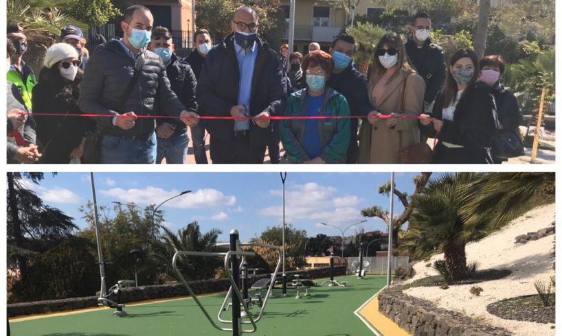 Biancavilla, Area Fitness e restyling del verde nella villa comunale: oggi l’inaugurazione