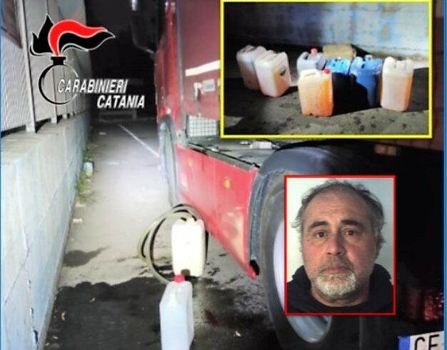 Catania, 53enne si ‘riforniva’ di gasolio da un grosso articolato: arrestato in flagranza