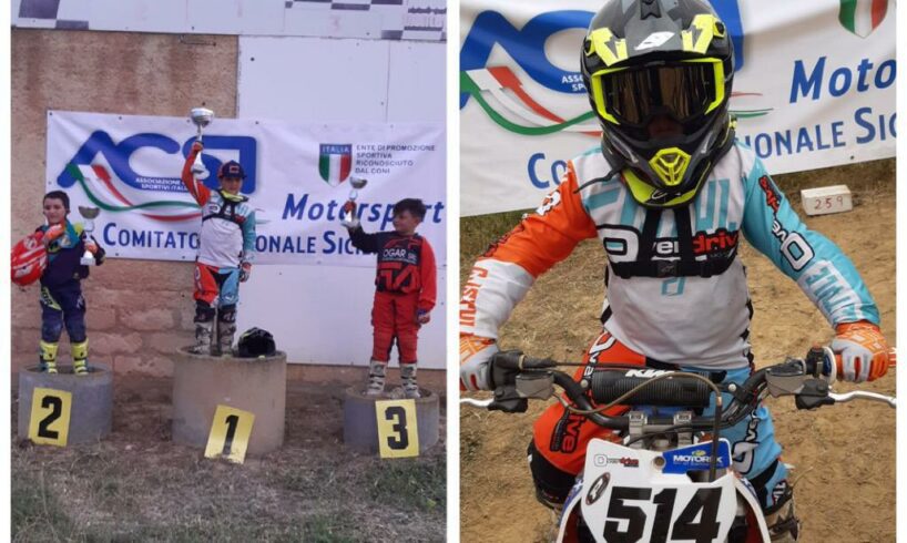 Adrano, il campioncino di motocross vince ancora. Vincenzo Puleo: “Questa vittoria è per mamma Francesca”