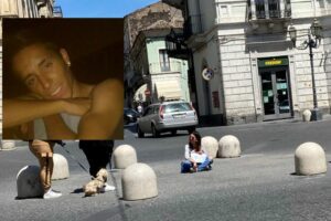 Paternò: “Verità sulla scomparsa di Vincenzo Giarrusso”. In Piazza Regina Margherita la protesta di una donna