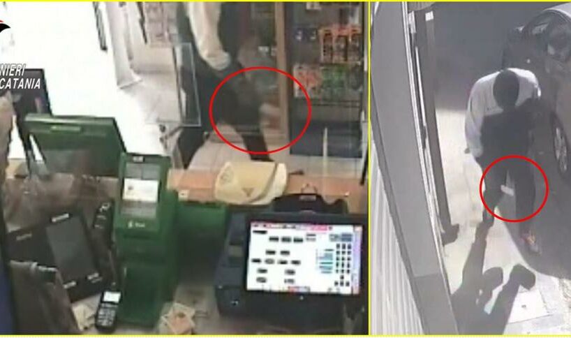 Grammichele, arrestati i due rapinatori con la mannaia: incappucciati entrarono in una tabaccheria (VIDEO)