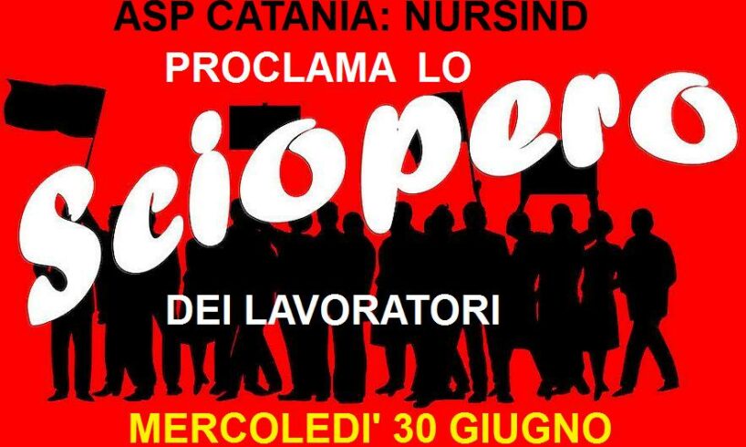 Salute, mercoledì scioperano i lavoratori del NurSind Catania: “Chiediamo all'Asp il reclutamento del personale sanitario”