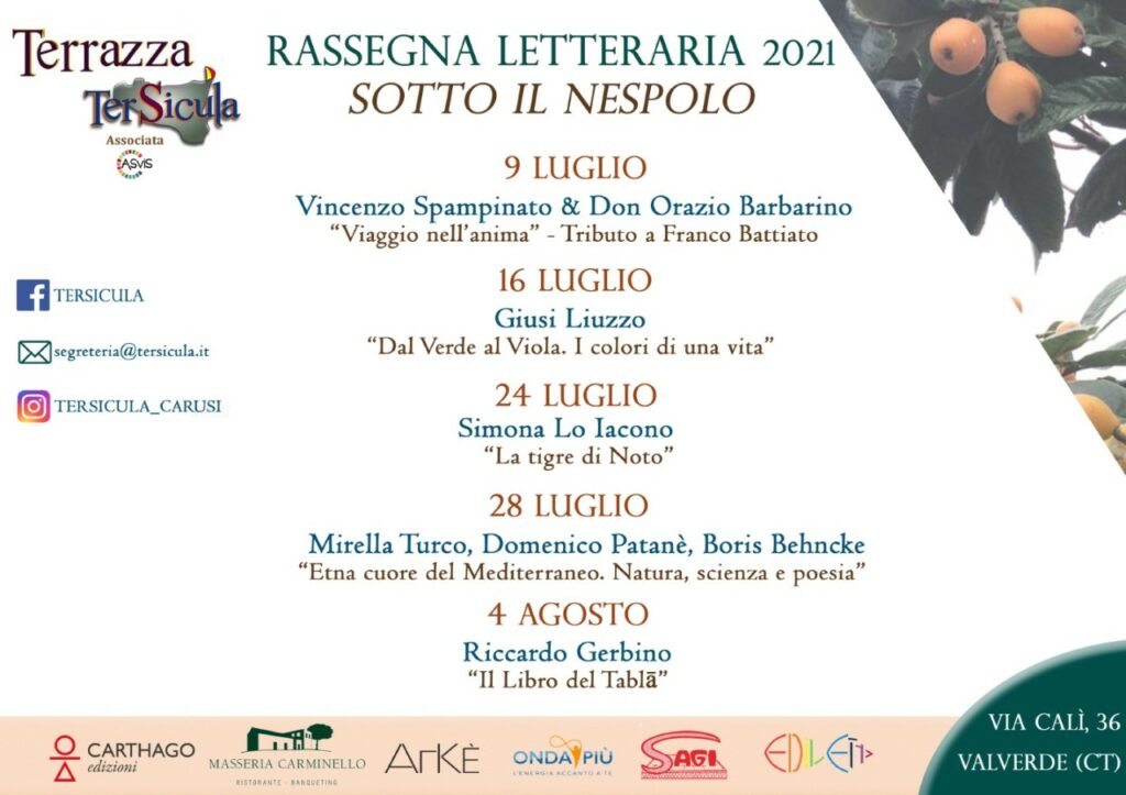 Valverde, rassegna letteraria di TerSicula: s’inizia venerdì con un omaggio a Battiato