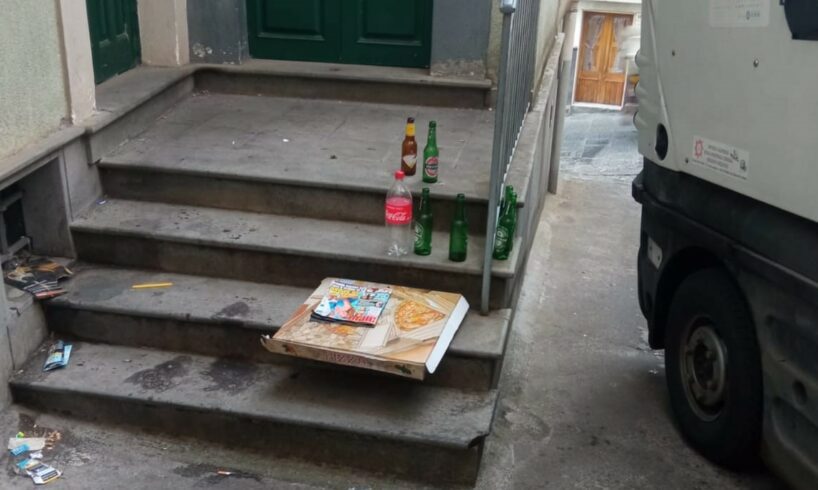 Bronte, nel centro storico raccolta rifiuti anche la domenica: per attenuare effetto movida
