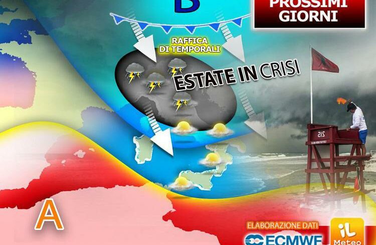 Meteo, addio caldo arriva l’aria fresca: temporali in molti regioni