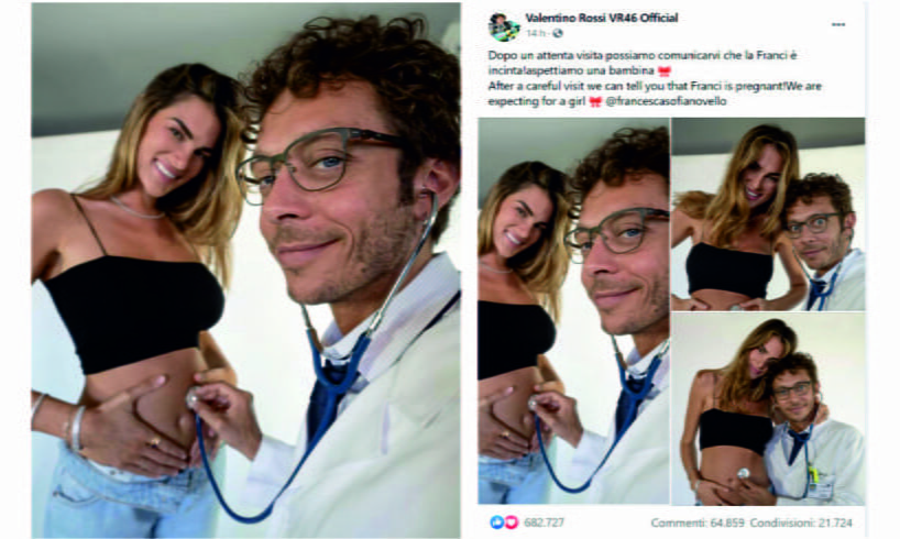 Valentino Rossi diventerà papà: l’annuncio su Twitter dopo la ‘visita’ alla sua compagna