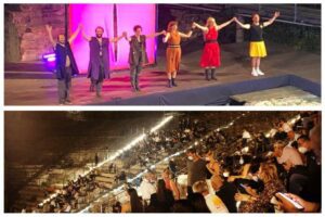 Al Teatro Antico di Catania gli attori tornano in scena con Lysistrata: emozione per l’opera di Aristofane
