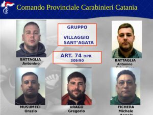 Catania, un ‘broker’ dietro gli affari di droga gestiti dai clan mafiosi: le foto degli arrestati di ‘Alter Ego’