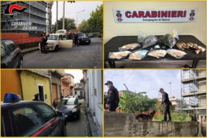 Giarre, otto esplosivi nascosti dietro un congelatore e droga pronta allo spaccio: 1 arresto e 2 denunce