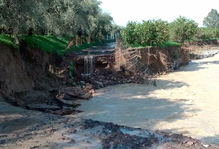 Paternò, danni maltempo: Comune chiede intervento della Regione. Chiuso tratto di strada vicino al ponte Pietralunga