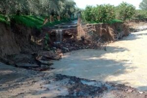 Paternò, danni maltempo: Comune chiede intervento della Regione. Chiuso tratto di strada vicino al ponte Pietralunga
