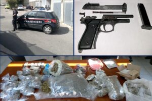 Catania, perquisizioni nel Villaggio S.Agata e a S. G. Galermo: due arresti, pistola e droga sotto sequestro