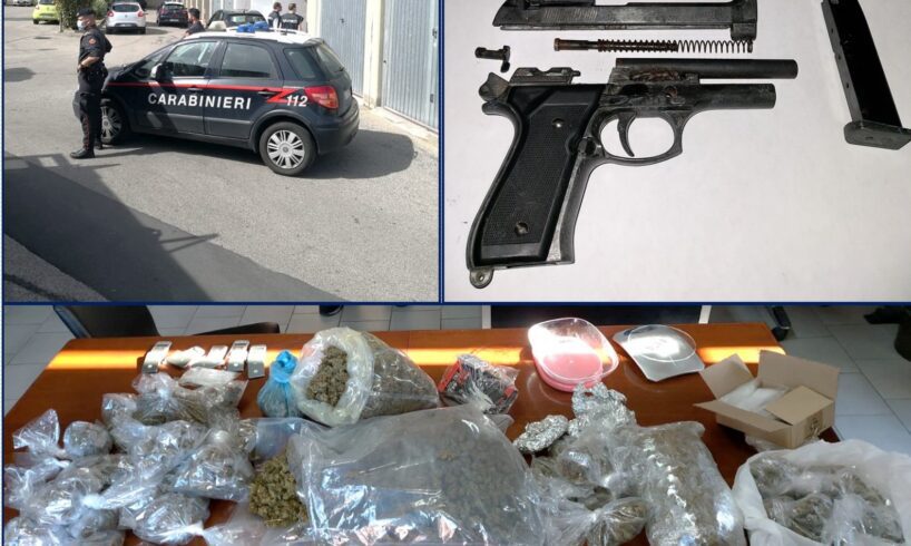 Catania, perquisizioni nel Villaggio S.Agata e a S. G. Galermo: due arresti, pistola e droga sotto sequestro