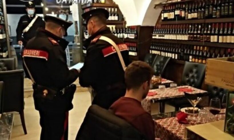 A Guardia Mangano, i titolari di due panifici, di un supermarket e di una rivendita di tabacchi sono stati sanzionati per omessa vigilanza nei confronti degli avventori circa il loro obbligo di indossare la mascherina.