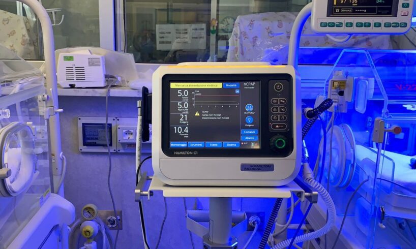 Caltagirone, operativo nell’ospedale ‘Gravina’ nuovo ventilatore per terapia respiratoria dei neonati