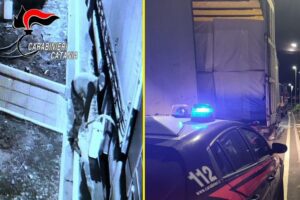 Catania, rubano 120 litri di gasolio dal Tir mentre l’autista dorme: arrestati un 40enne e una 27enne