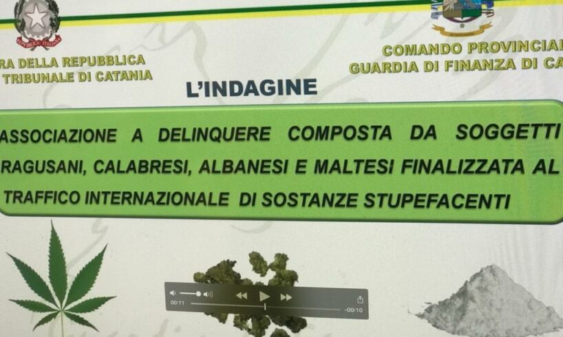 Catania, operazione antidroga ‘La Vallette’: 16 misure cautelari e 423 kg di stupefacenti sotto sequestro (VIDEO)