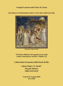 Trecastagni, Settimana di Preghiera per l’unità dei cristiani: promossa dal Consiglio ecumenico delle Chiese di Catania