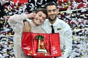 Sanremo, anche gli ascolti sono da ‘Brividi’: 64,9% di share per la serata del trionfo di Mahmood & Blanco