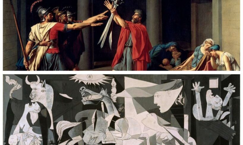 L’arte e la guerra: ‘Guernica’ e il ‘Giuramento degli Orazi’ prefigurano l’invasione dei russi in Ucraina