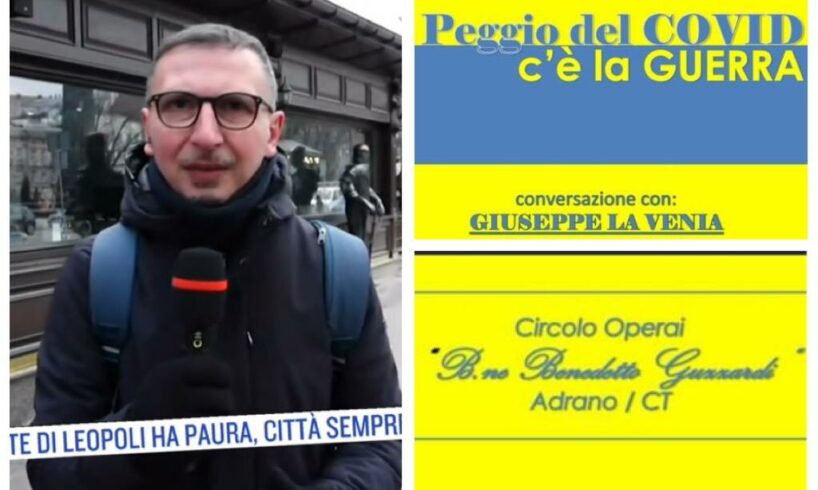 Adrano, l’inviato della Rai La Venia racconta la guerra e anche il covid: al Circolo Operai in diretta streaming