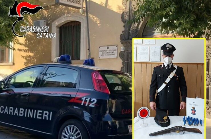 Aci S. Antonio, lancia lupara dal balcone all’arrivo dei Carabinieri: 42enne arrestato in flagranza