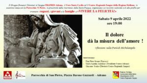 Adrano, la Pietà di Michelangelo per riflettere su amore e dolore: sabato incontro organizzato dalla Fratres