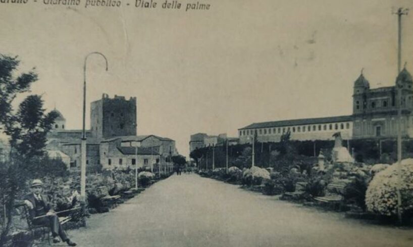Adrano, in una foto la storia della città: la Villa, il grano e la grandezza di Padre Bascetta
