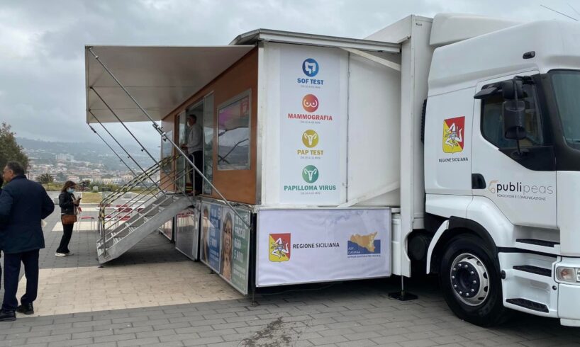 Il camper dell’Asp per lo screening oncologico a S. M. di Licodia, Biancavilla e Adrano: l’1, il 2 e 3 luglio