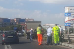 Paternó, autocarro contro guard-rail sulla Ss 284: traffico in tilt