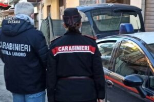 Biancavilla e S. M. di Licodia, controlli nei cantieri di Piazza Sgriccio e Parco comunale: 13 lavoratori regolari, un denunciato