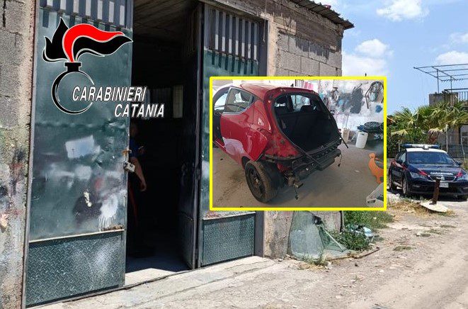Belpasso, in un terreno il ‘deposito’ delle auto rubate: denunciato 47enne di Paternó