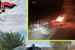 Paternò, macellaio 56enne brucia rifiuti lungo la strada Tre Fontane: denunciato