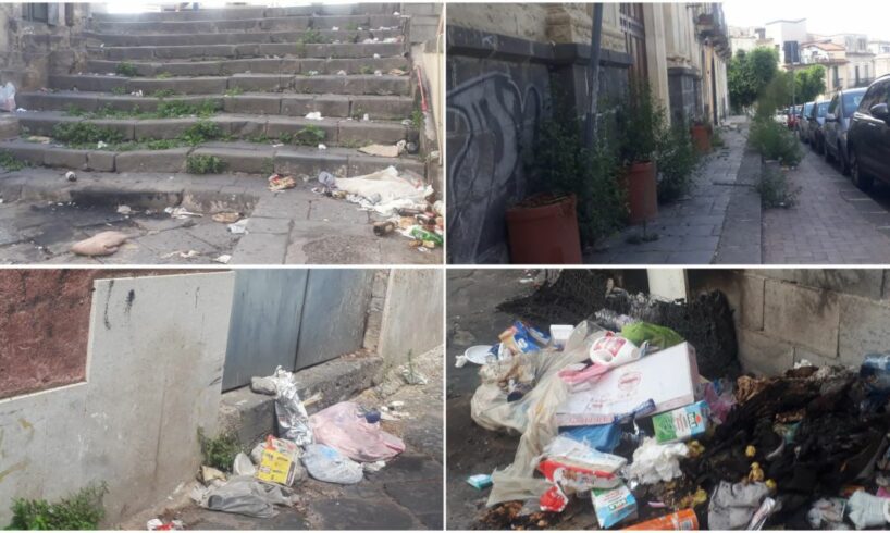 Paternò, degrado nel centro storico: due piazze una via invase da erbacce e rifiuti