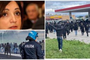 Calcio, guerriglia in autostrada tra ultras del Napoli e della Roma. La vedova Raciti: “Ho rivissuto il mio dolore”