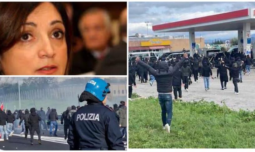 Calcio, guerriglia in autostrada tra ultras del Napoli e della Roma. La vedova Raciti: “Ho rivissuto il mio dolore”