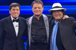 Sanremo, emozioni al Festival per i 3 Highlanders Al Bano-Morandi-Ranieri: in testa ancora Mengoni