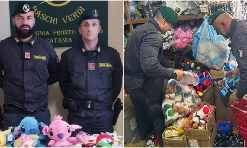 Catania, GdF sequestra 60 mila articoli contraffatti per bambini: avrebbero fruttato oltre 100 mila euro