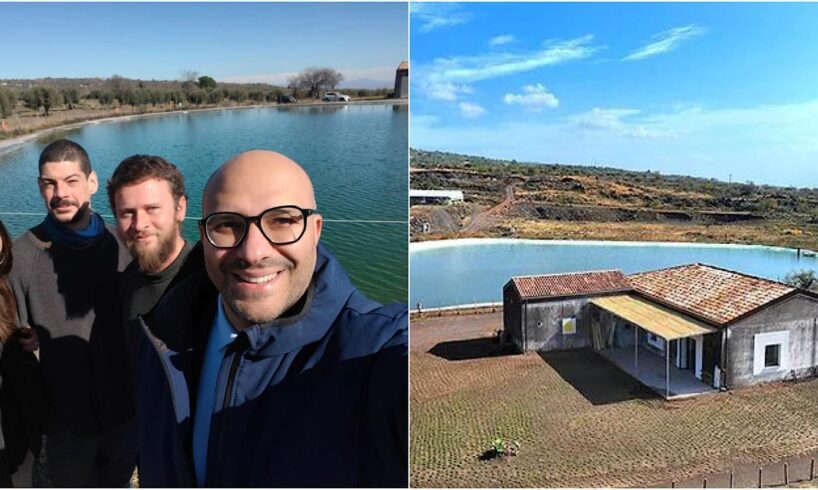 Biancavilla, sotto l’Etna s’inaugura laghetto e struttura per acquacoltura: visita del sindaco