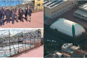 Bronte, si ristruttura la Palestra tenda della scuola Castiglione: consegnati i lavori